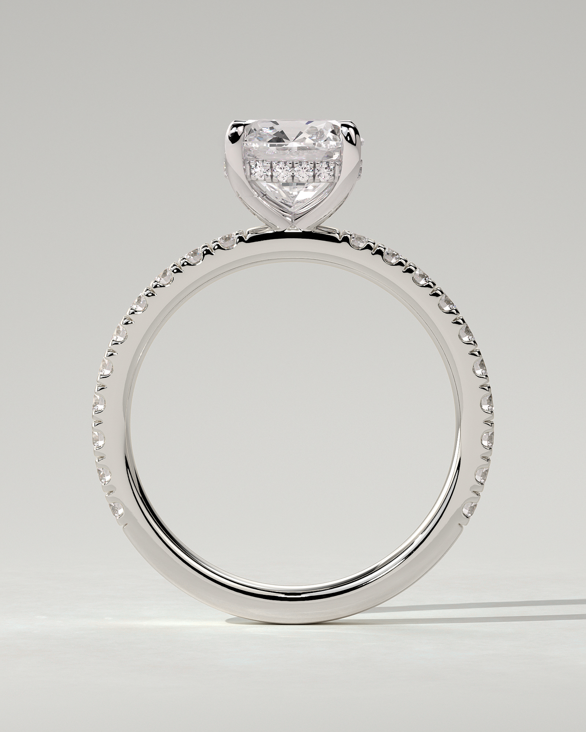 Claudia Solitaire Cushion Ring