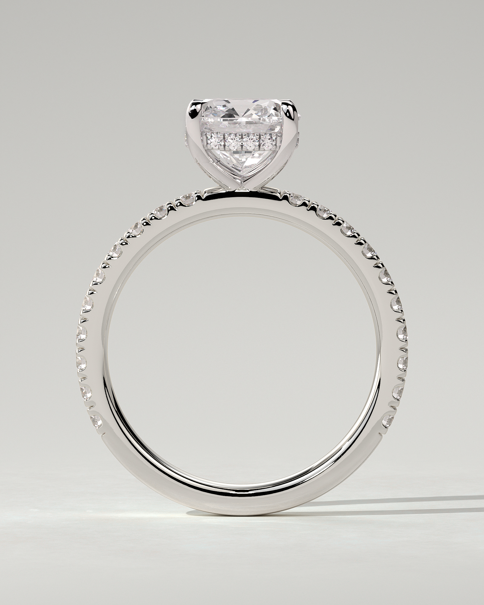 Claudia Solitaire Cushion Ring