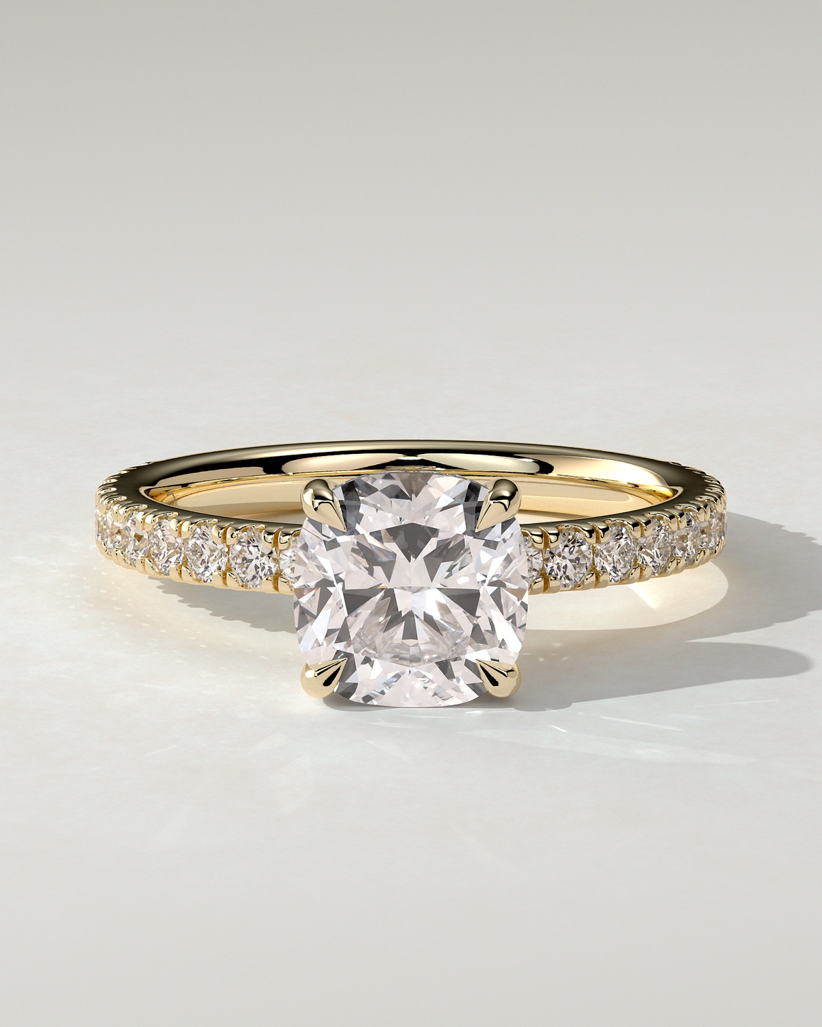 Claudia Solitaire Cushion Ring