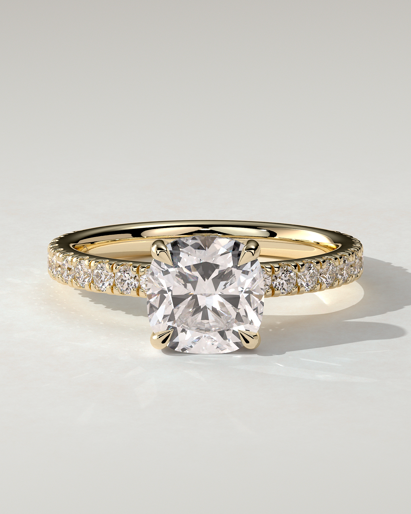 Claudia Solitaire Cushion Ring