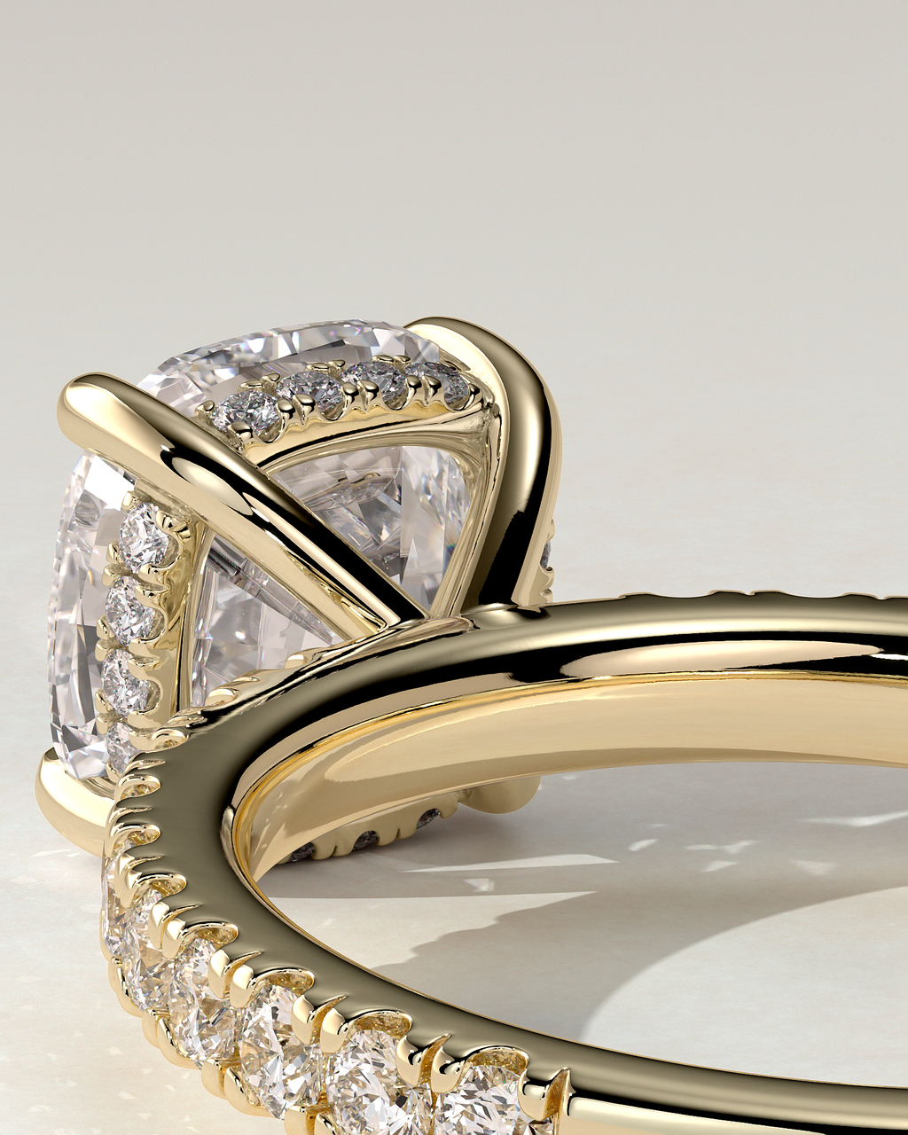 Claudia Solitaire Cushion Ring