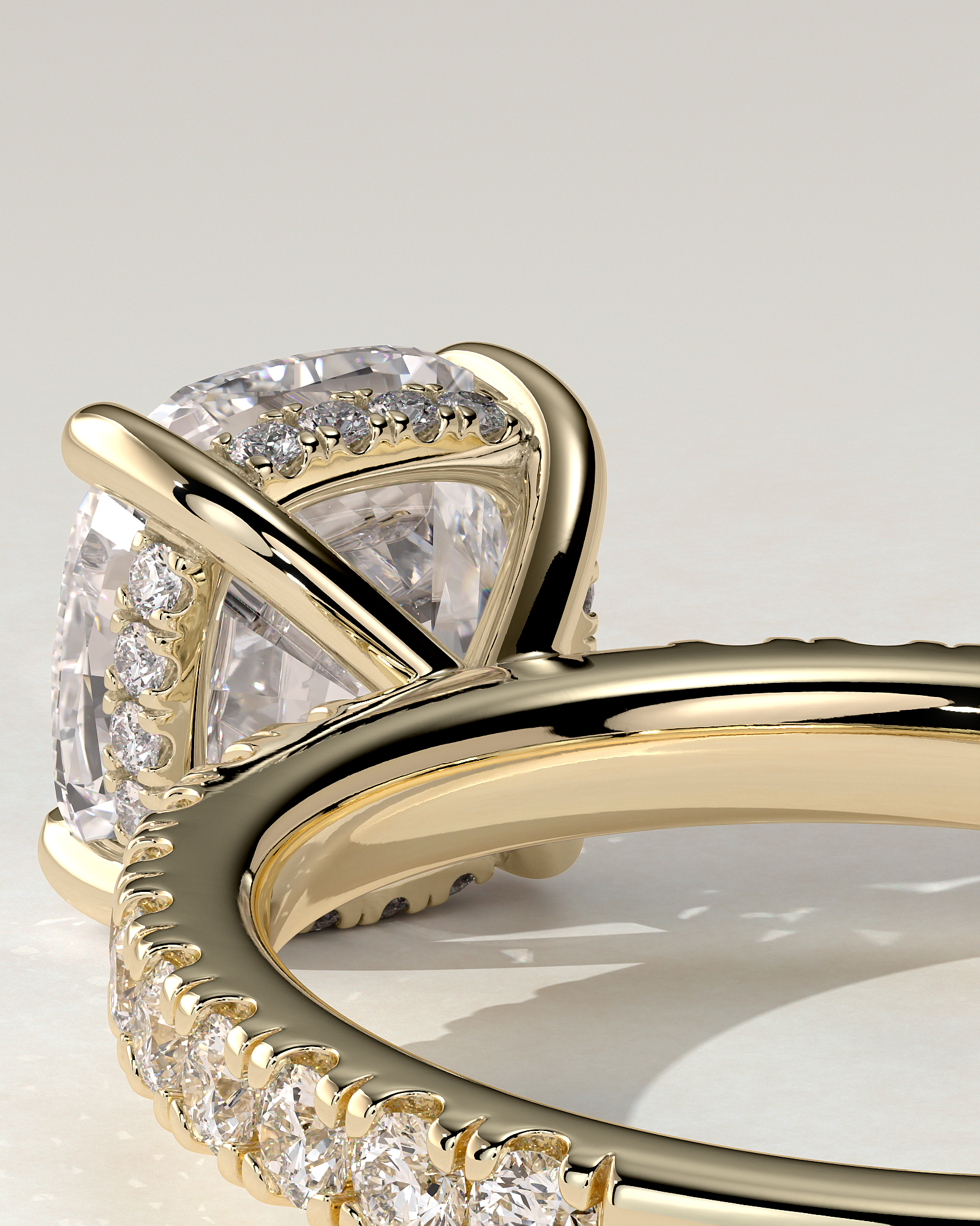 Claudia Solitaire Cushion Ring