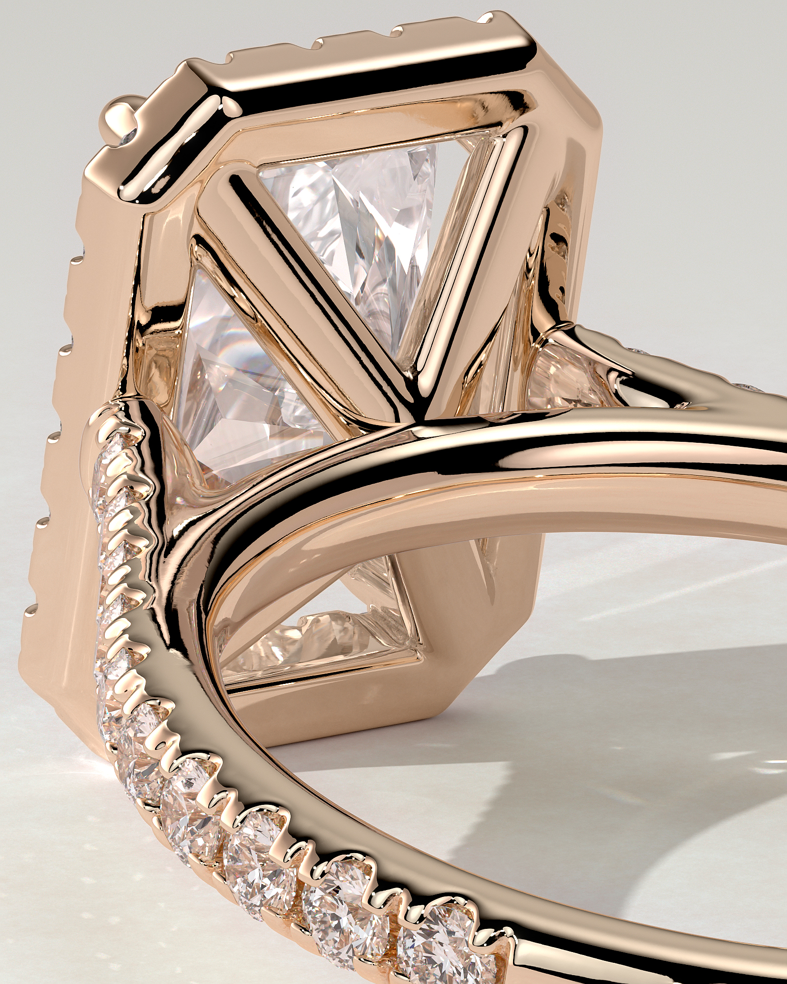 Clementine Halo Radiant Ring