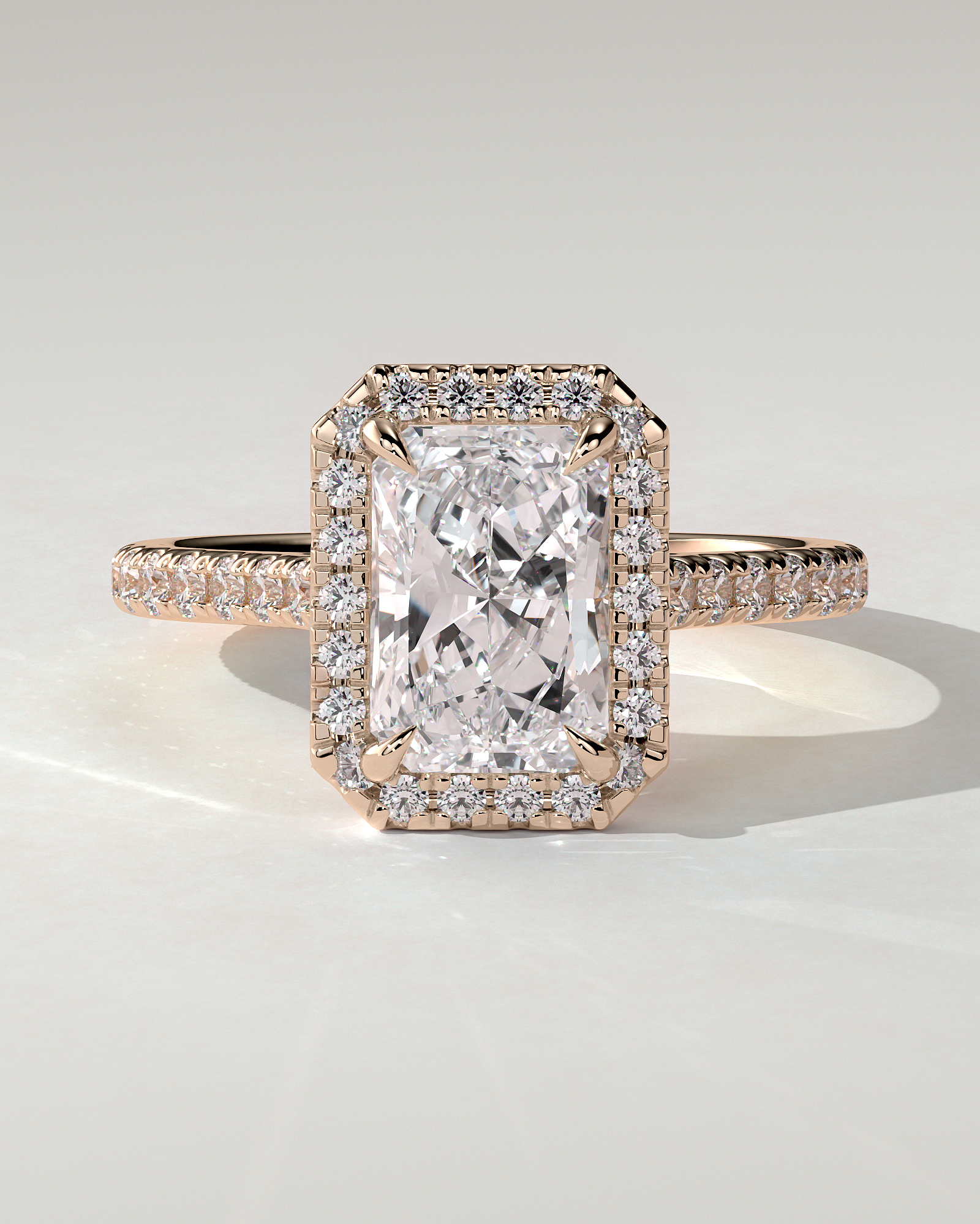 Clementine Halo Radiant Ring