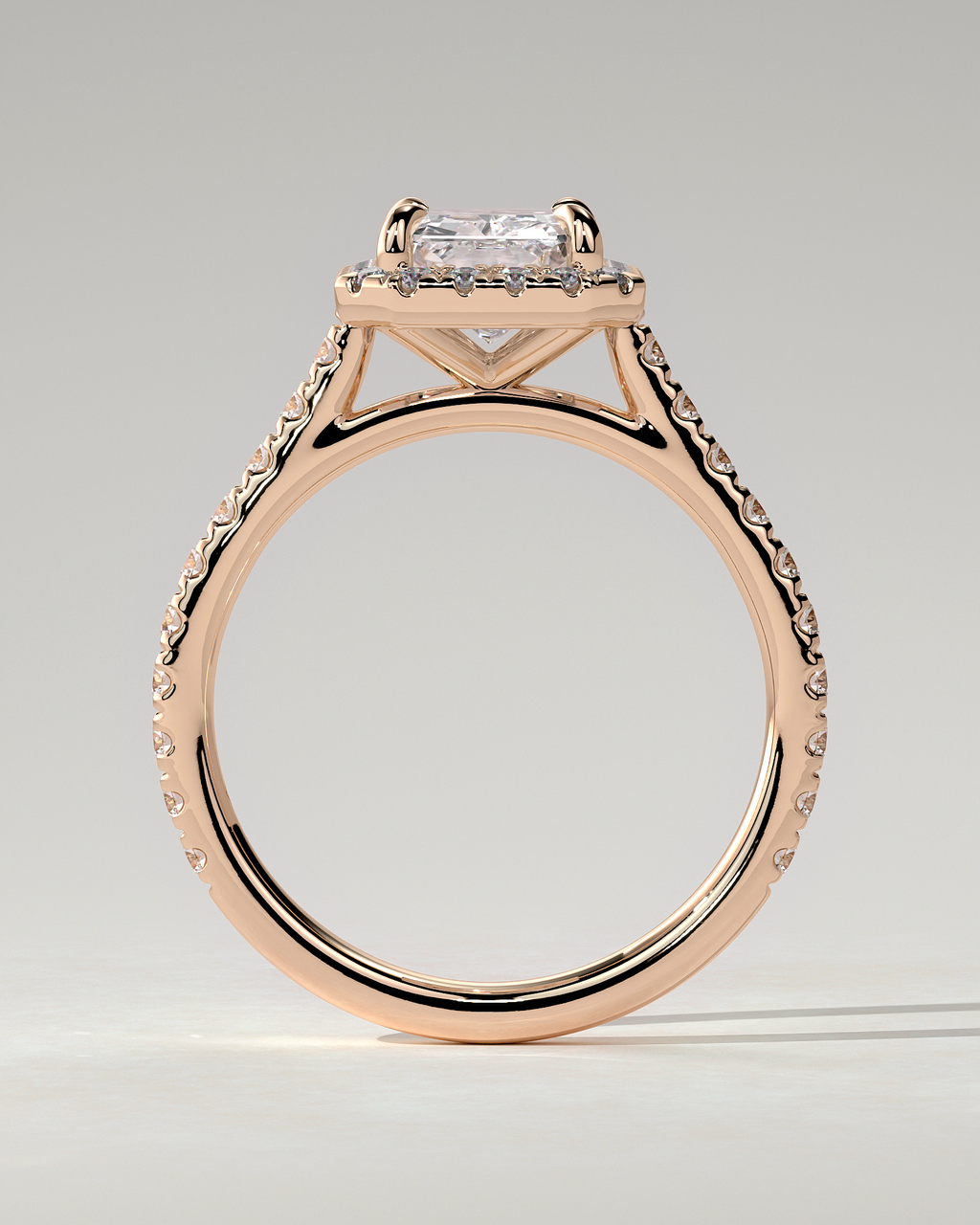 Clementine Halo Radiant Ring