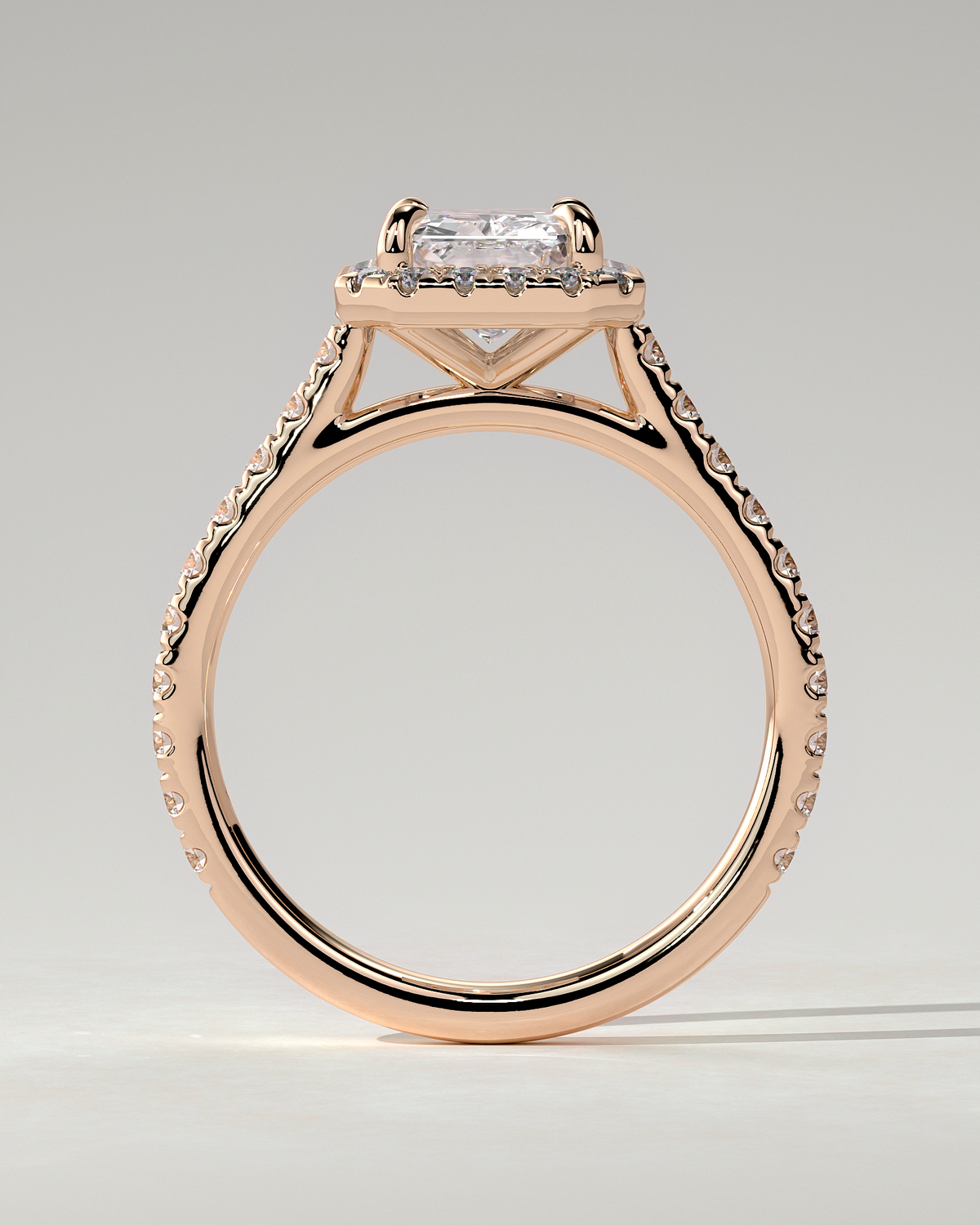 Clementine Halo Radiant Ring