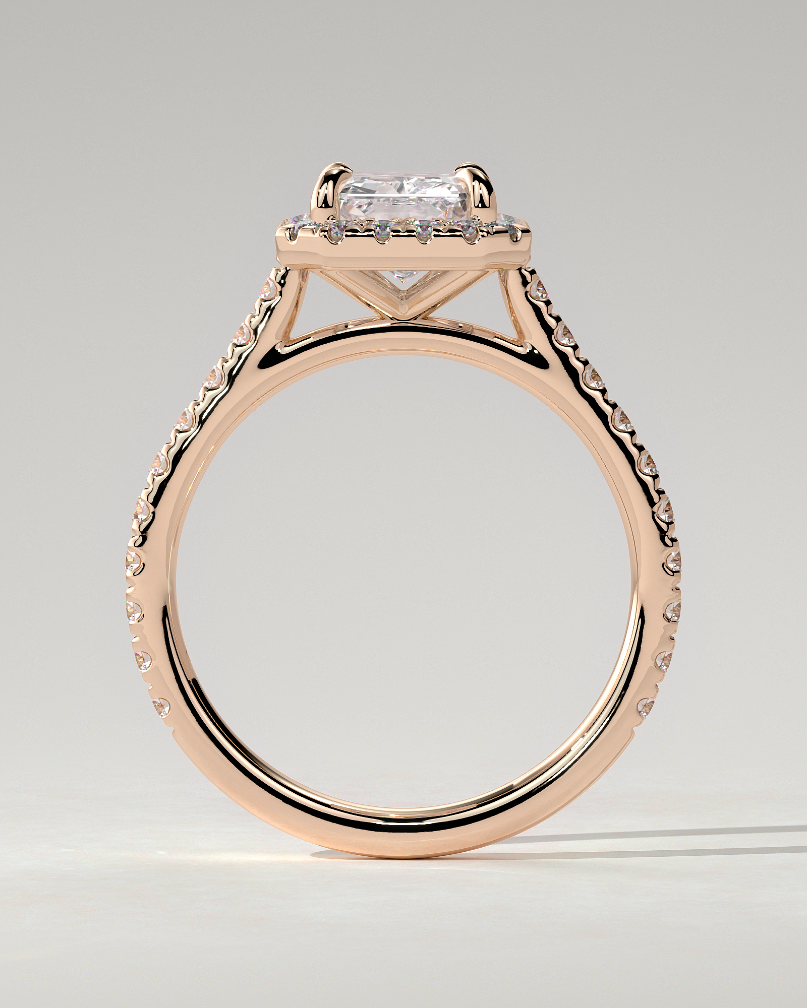 Clementine Halo Radiant Ring