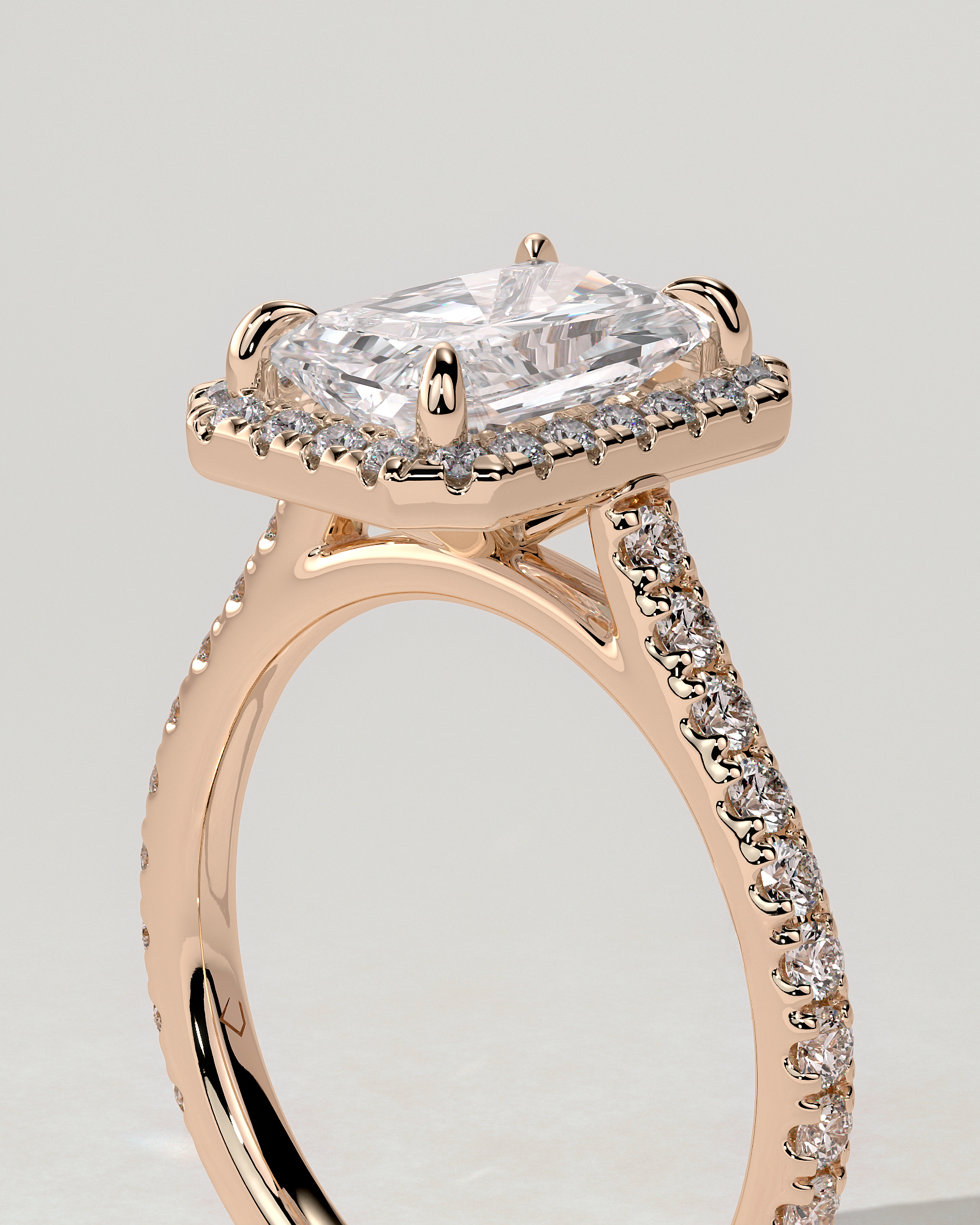 Clementine Halo Radiant Ring