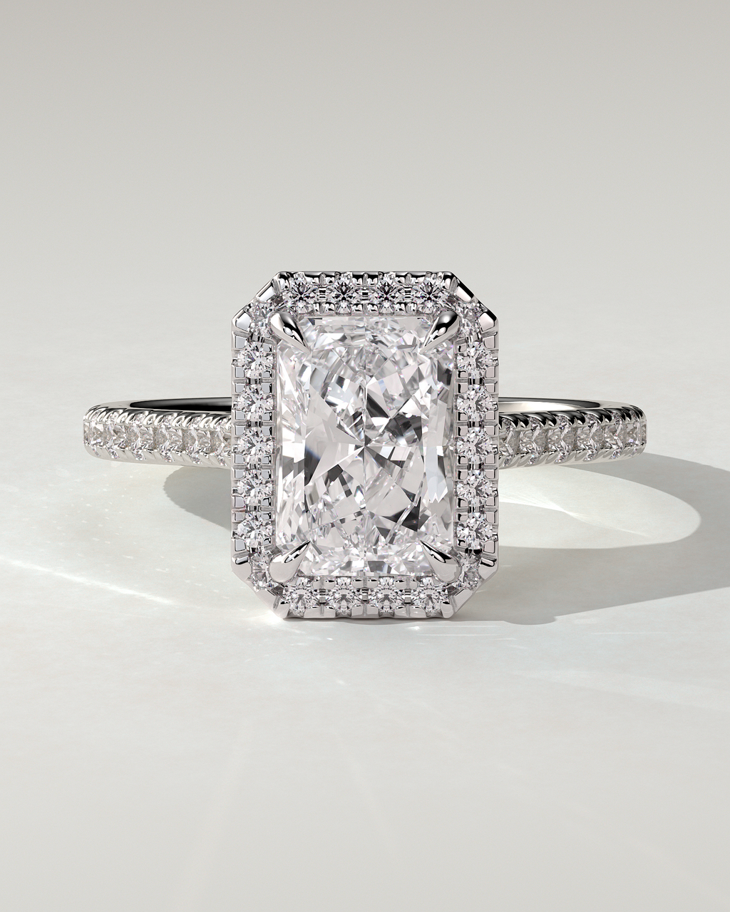 Clementine Halo Radiant Ring