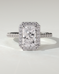 Clementine Halo Radiant Ring