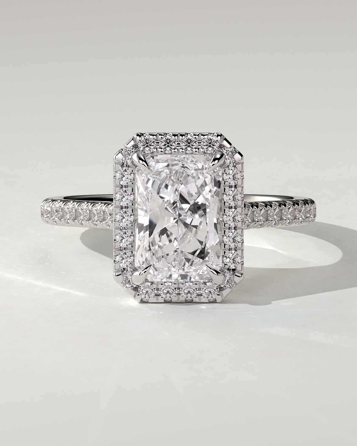 Clementine Halo Radiant Ring