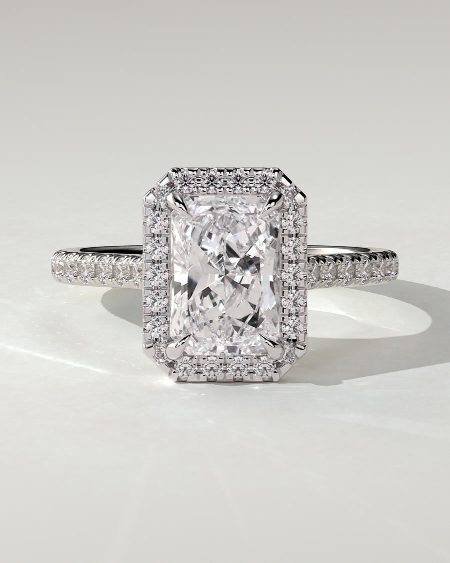 Clementine Halo Radiant Ring
