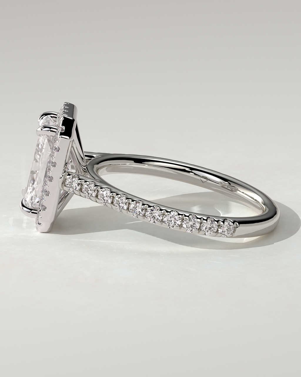 Clementine Halo Radiant Ring