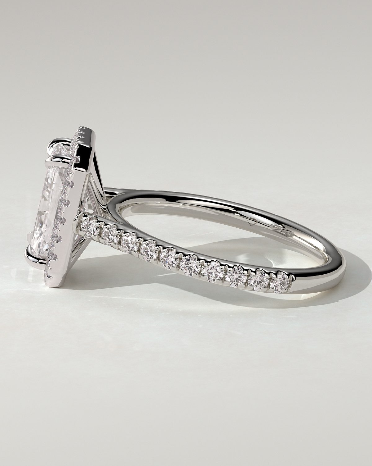 Clementine Halo Radiant Ring
