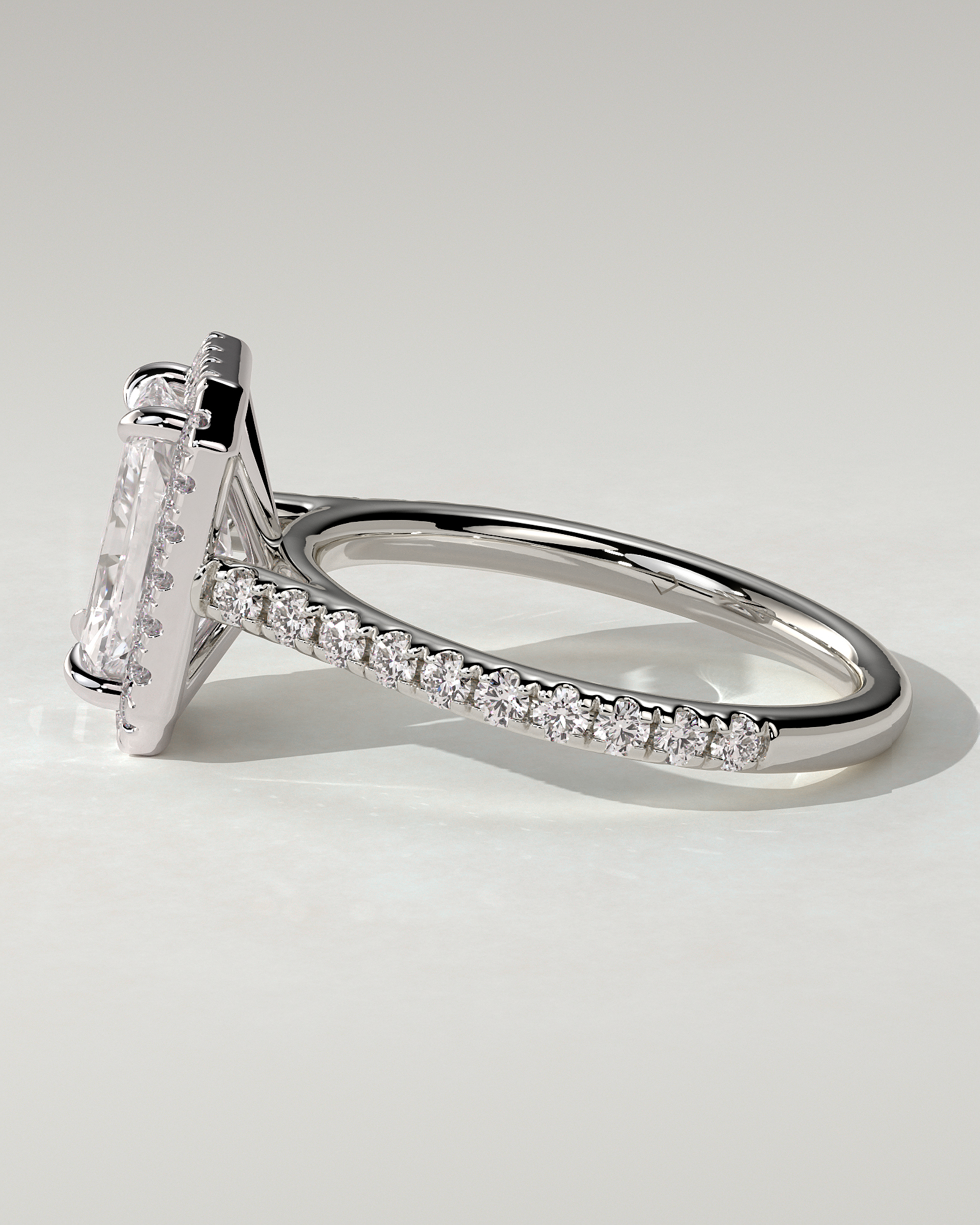 Clementine Halo Radiant Ring