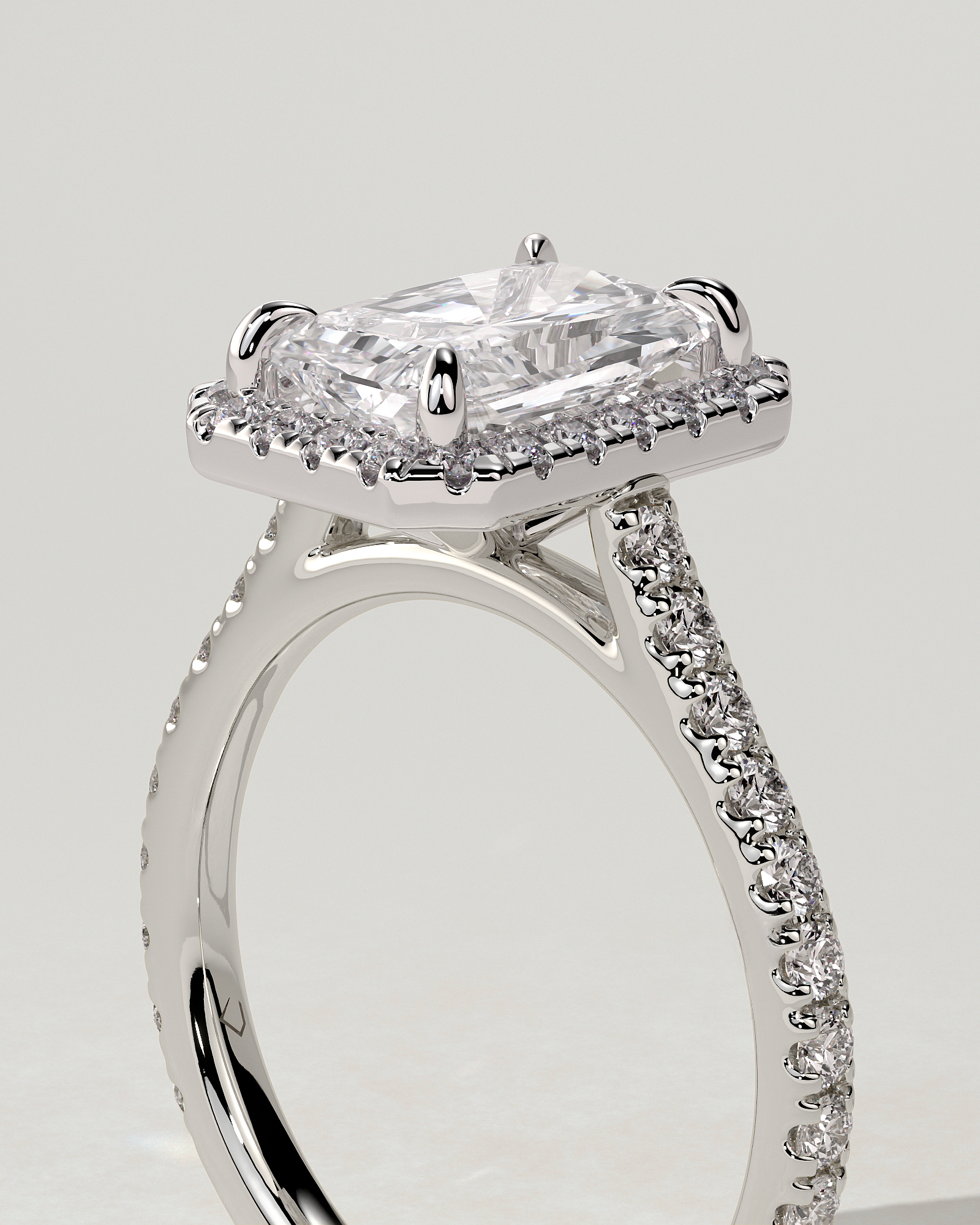 Clementine Halo Radiant Ring
