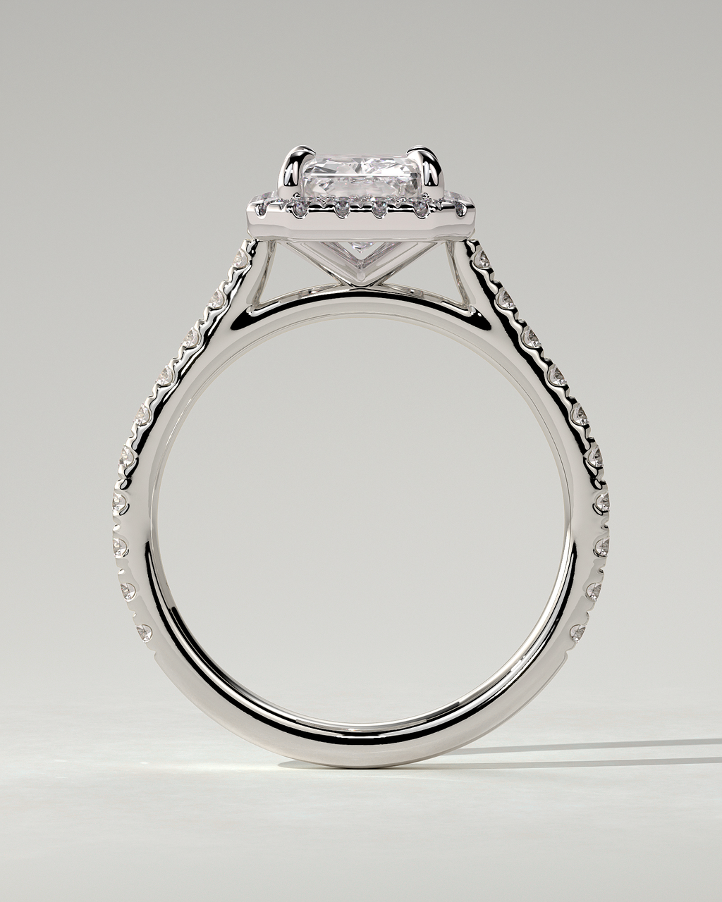 Clementine Halo Radiant Ring