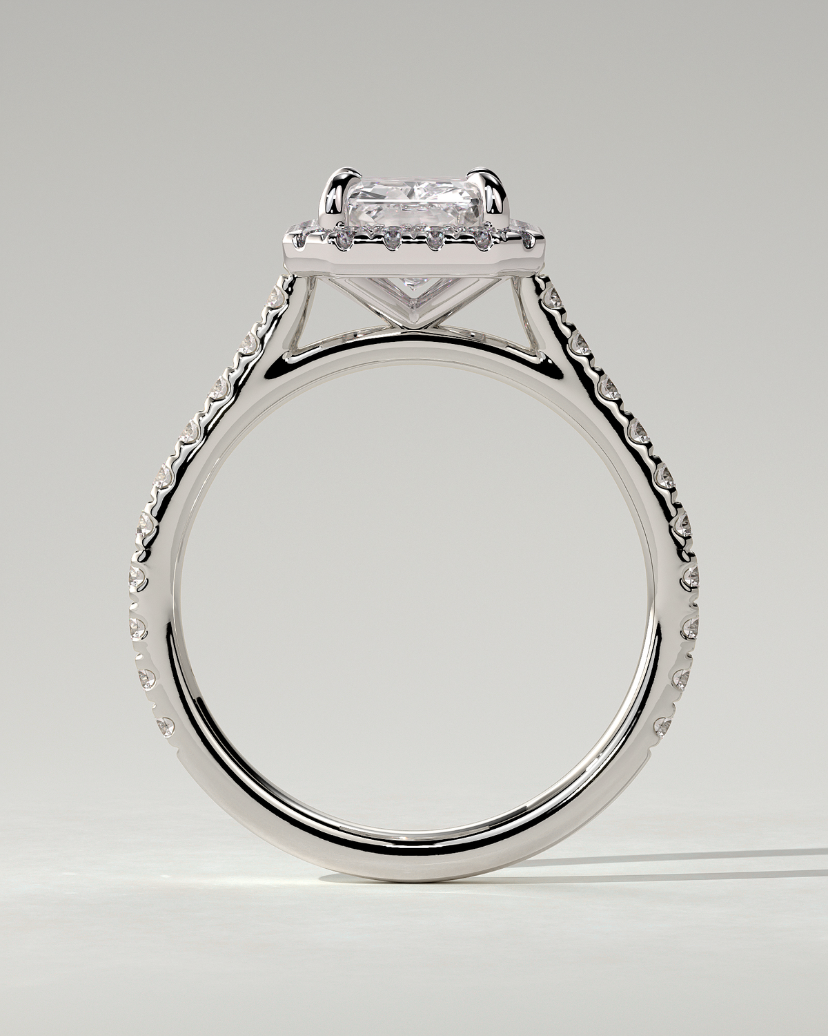 Clementine Halo Radiant Ring