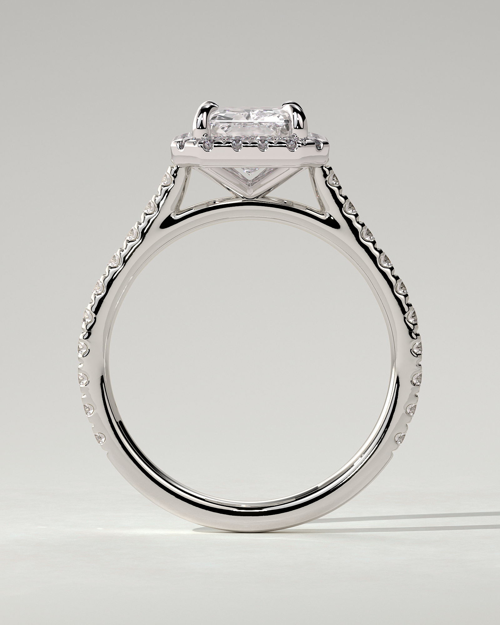 Clementine Halo Radiant Ring
