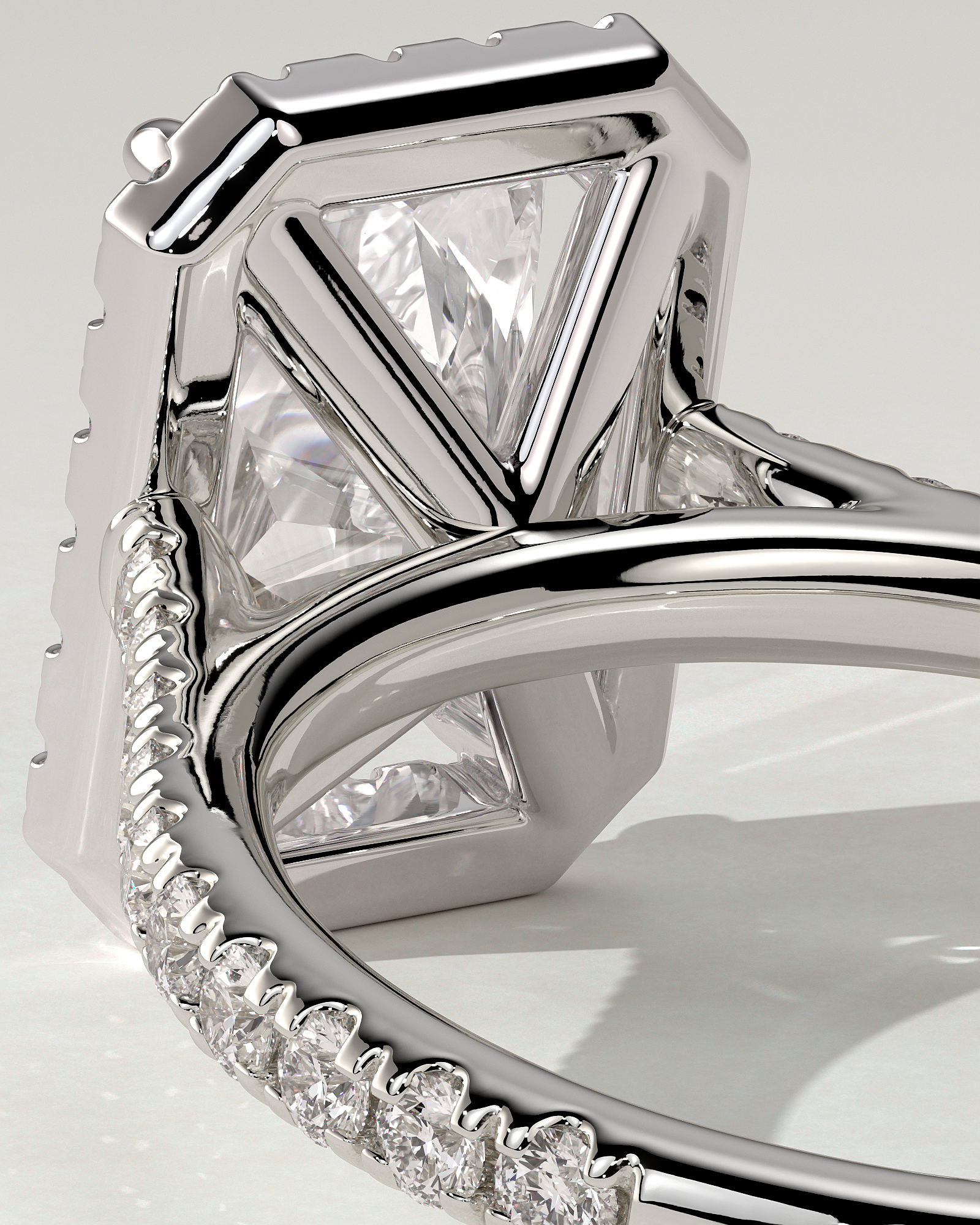 Clementine Halo Radiant Ring