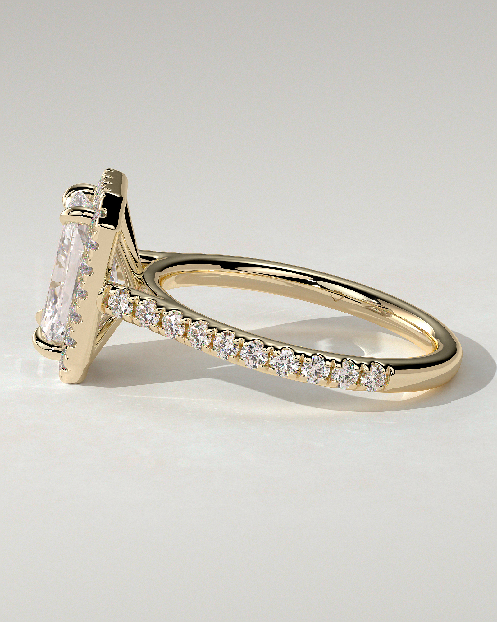 Clementine Halo Radiant Ring