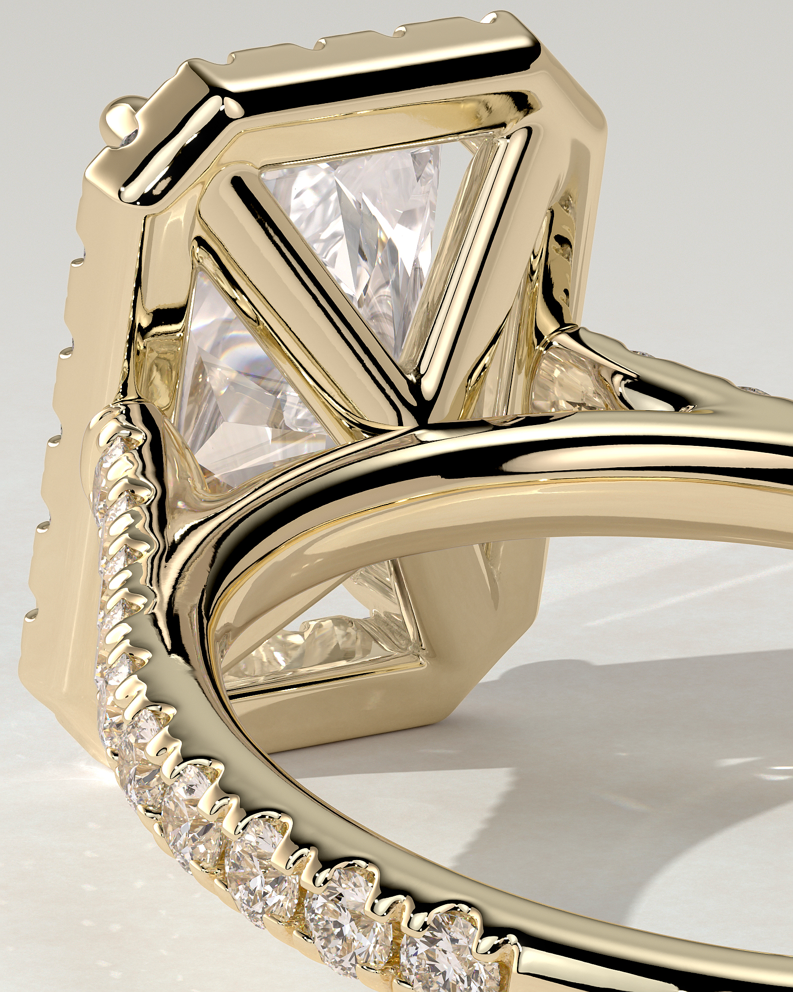 Clementine Halo Radiant Ring