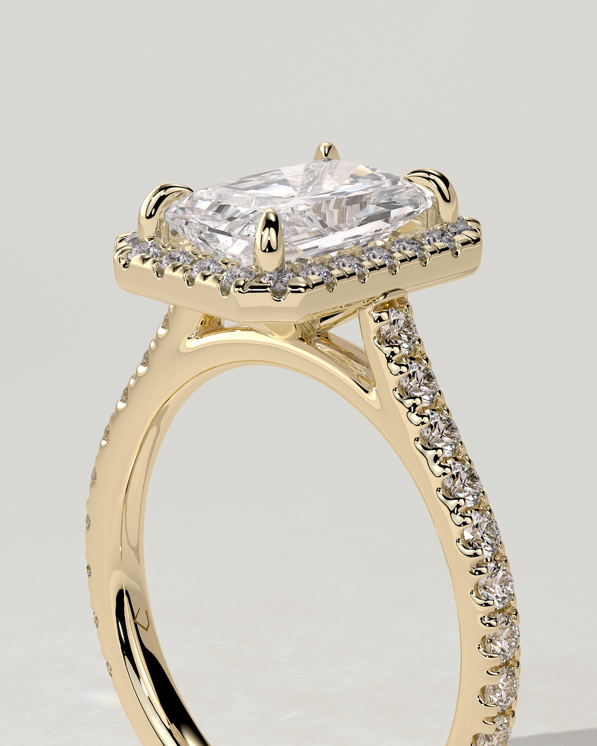 Clementine Halo Radiant Ring