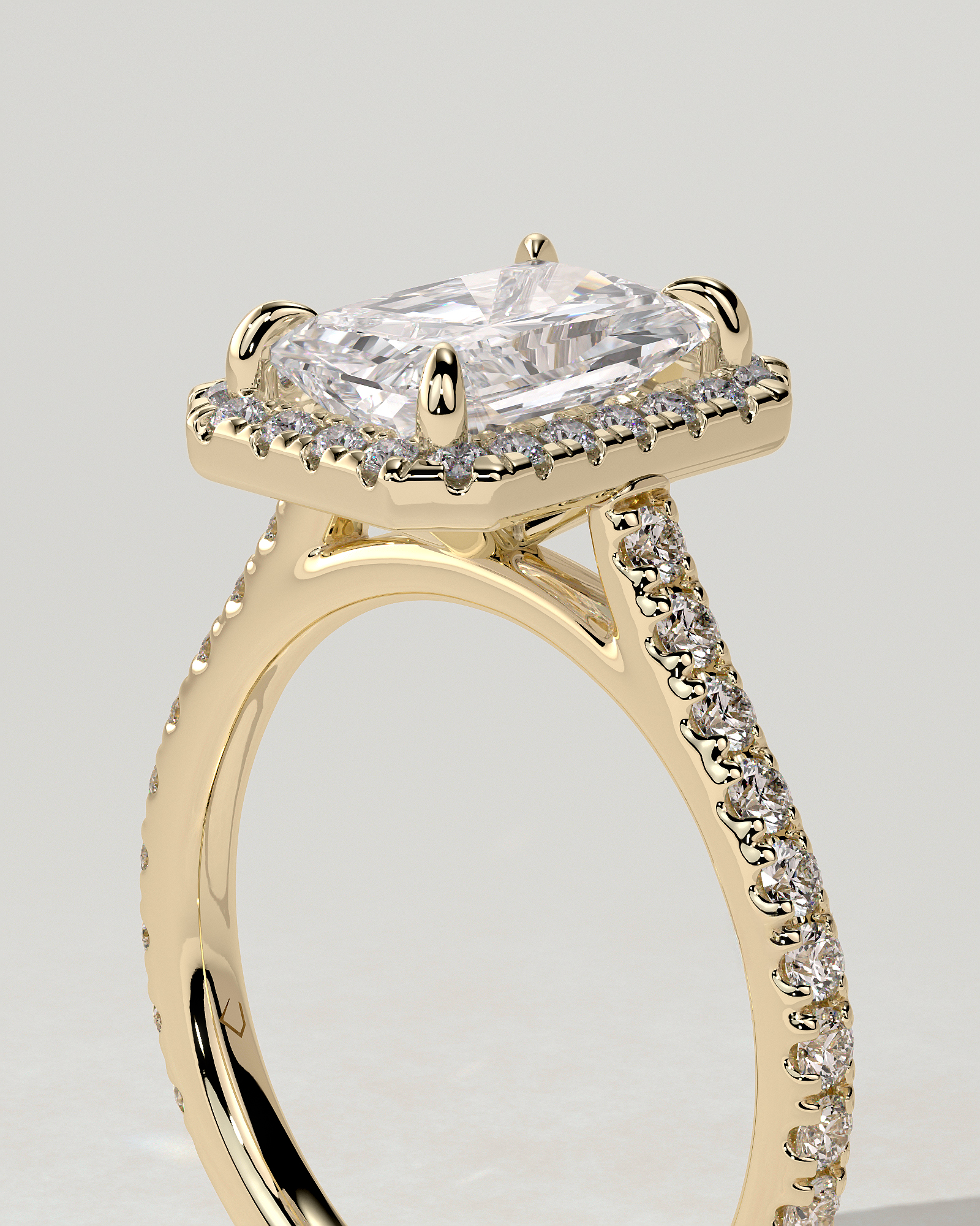 Clementine Halo Radiant Ring