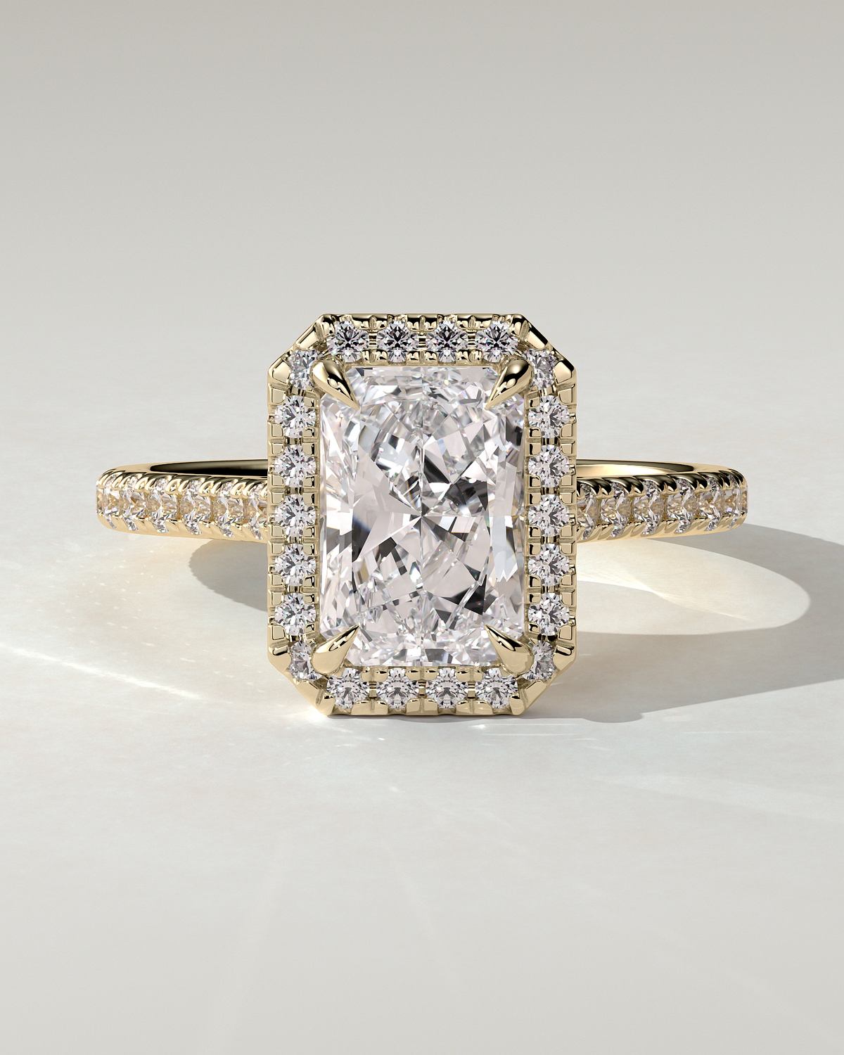 Clementine Halo Radiant Ring