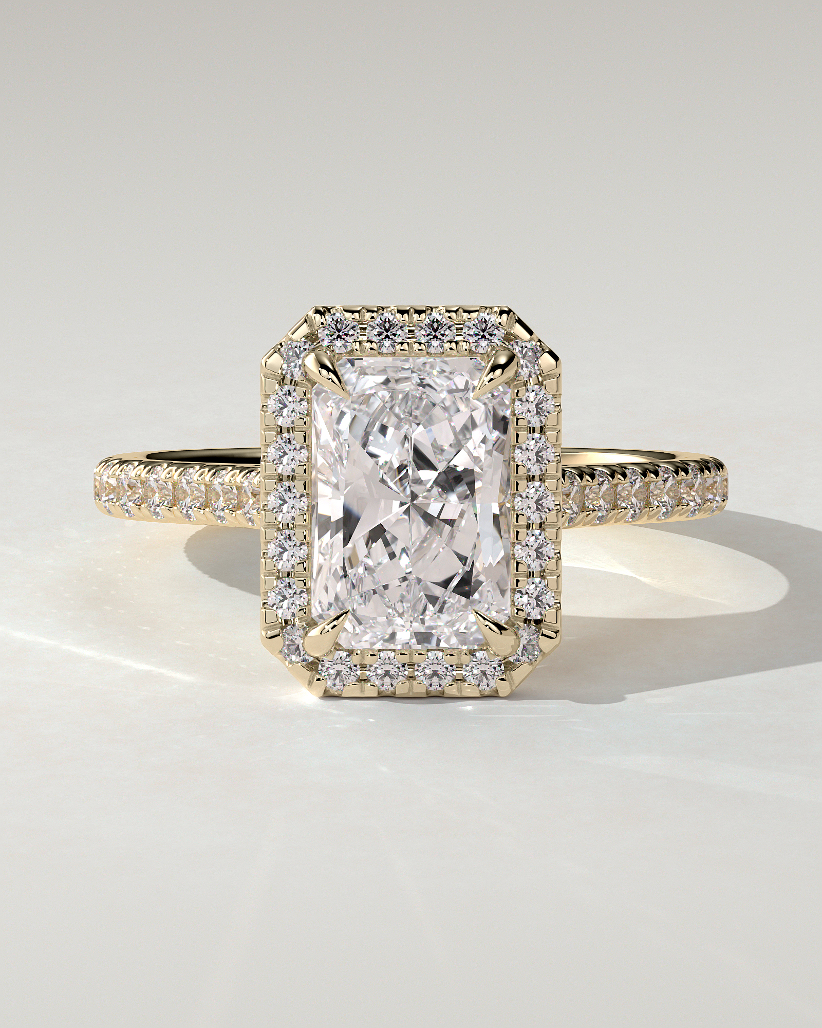 Clementine Halo Radiant Ring