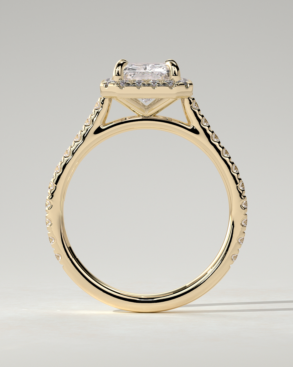 Clementine Halo Radiant Ring