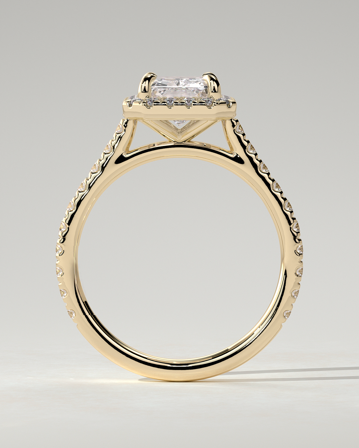 Clementine Halo Radiant Ring