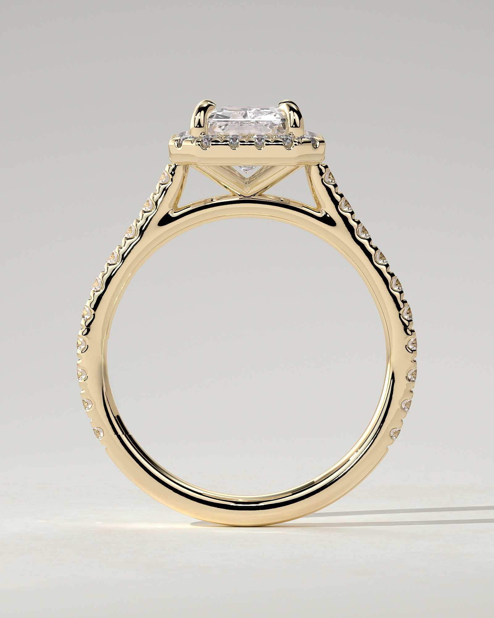 Clementine Halo Radiant Ring