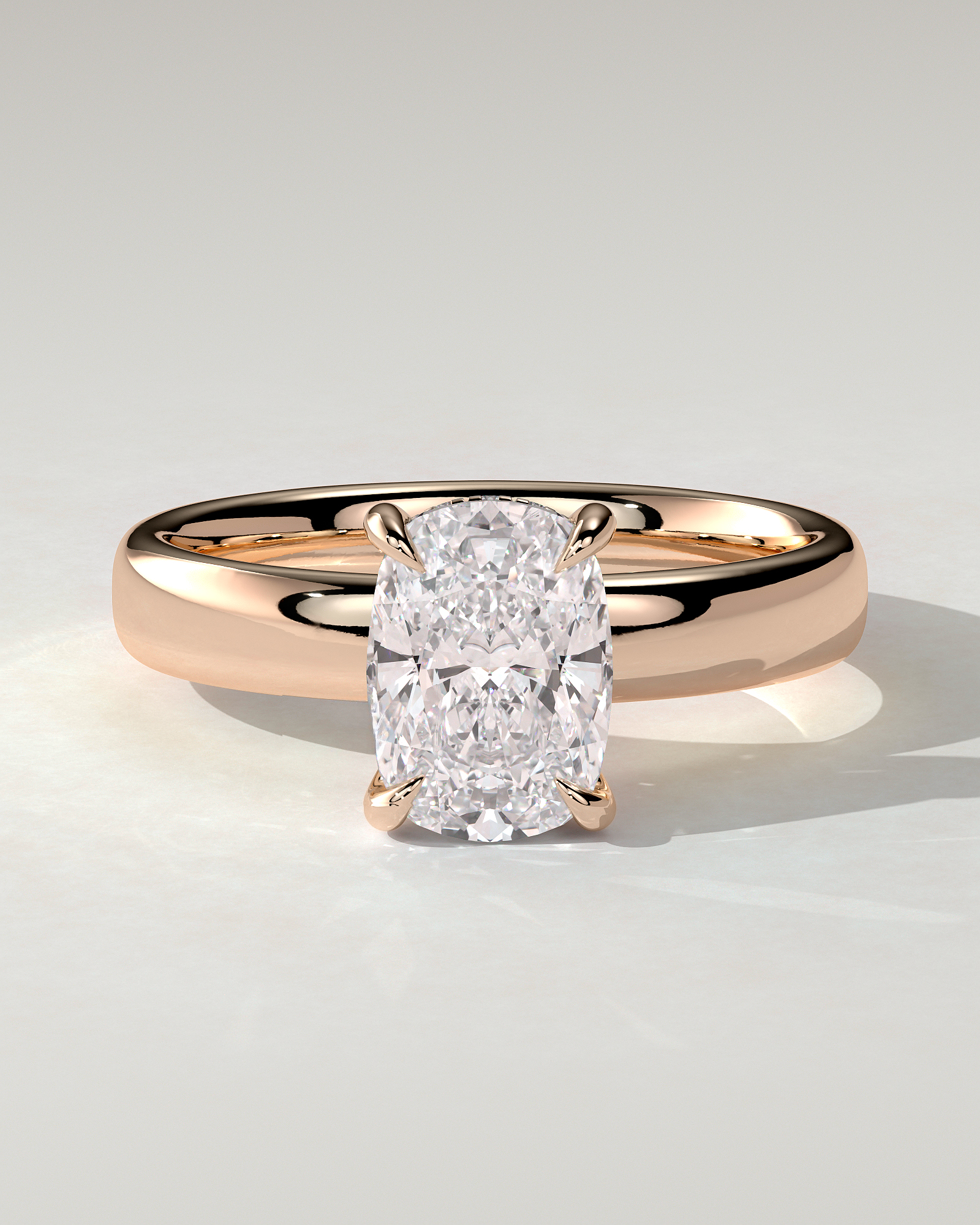 Cora Solitaire Cushion Ring