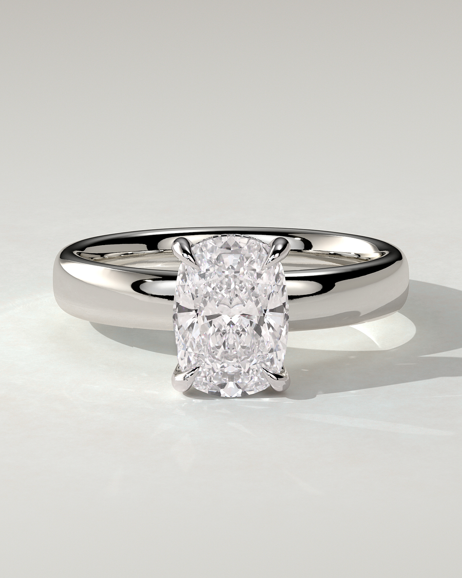 Cora Solitaire Cushion Ring