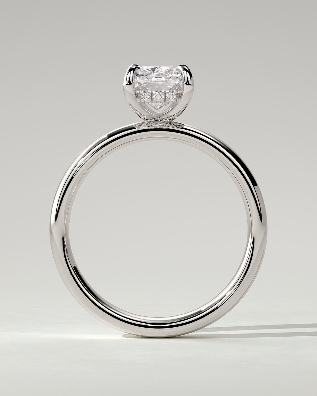 Cora Solitaire Cushion Ring