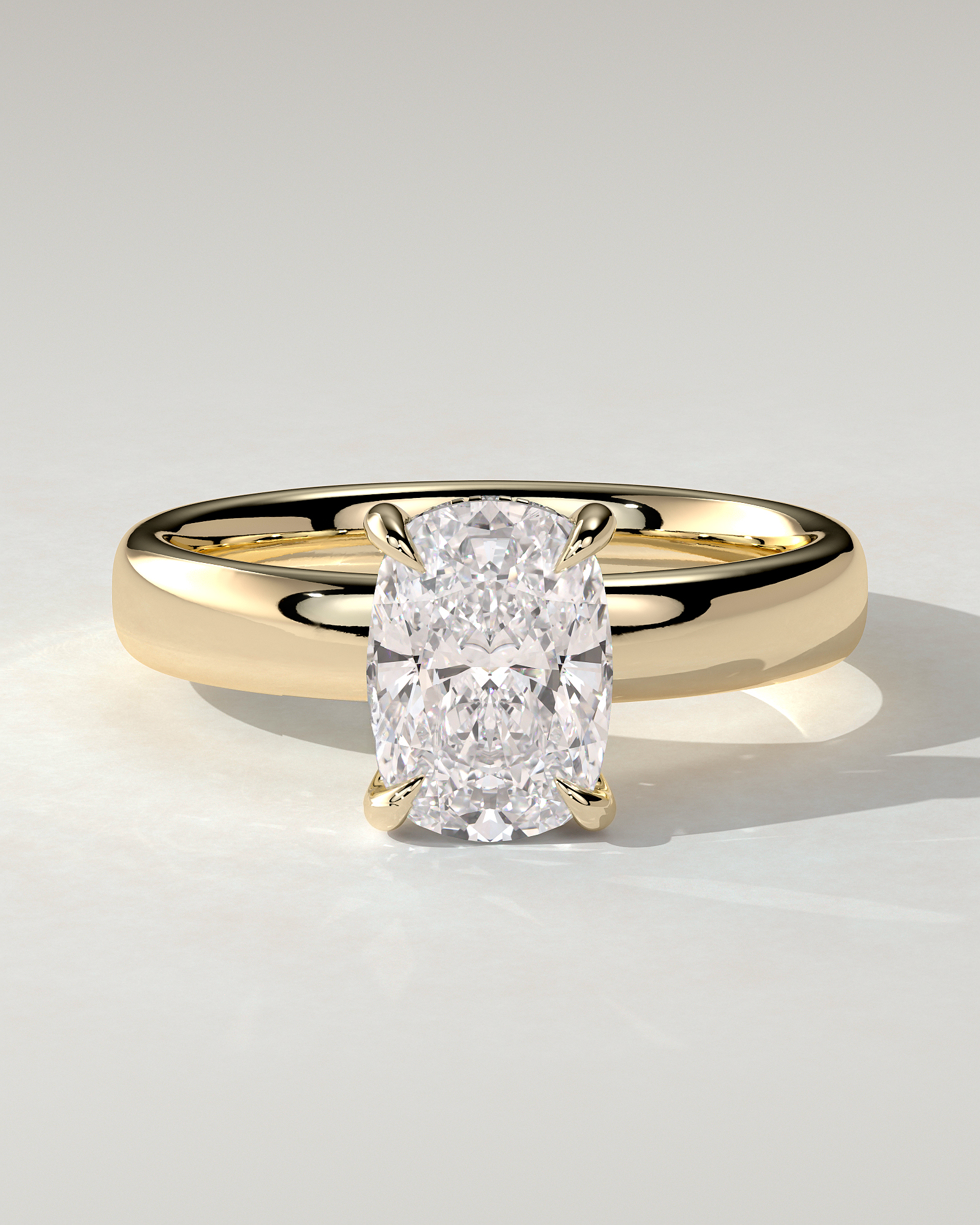 Cora Solitaire Cushion Ring