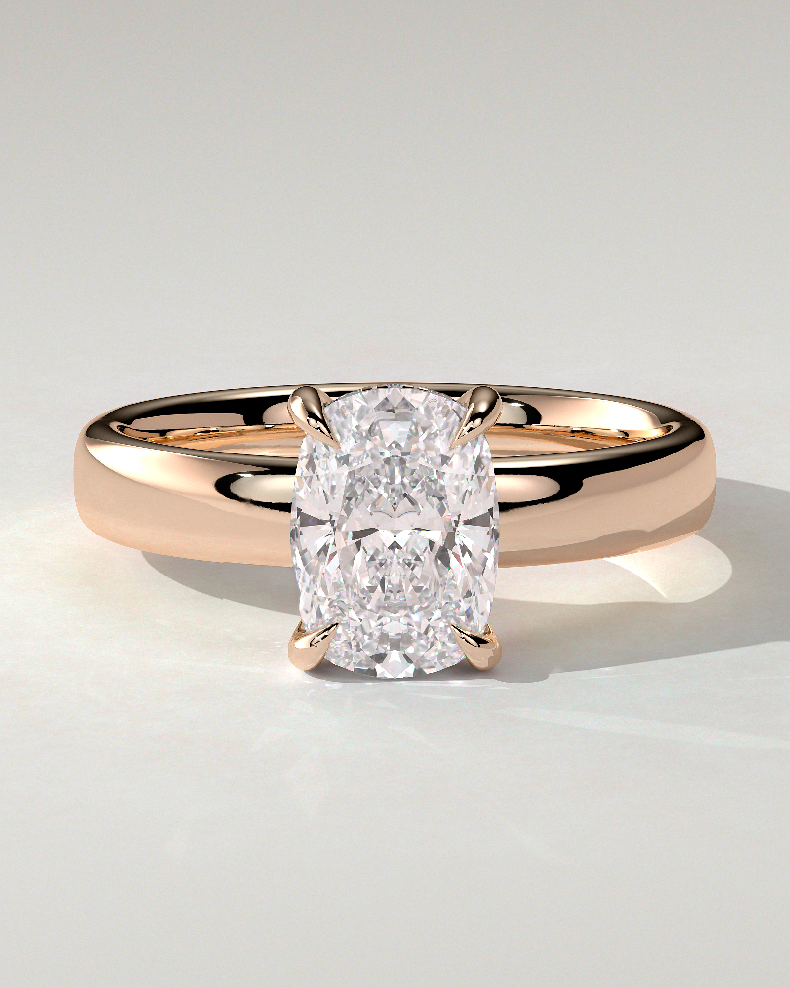 Cora Solitaire Cushion Ring