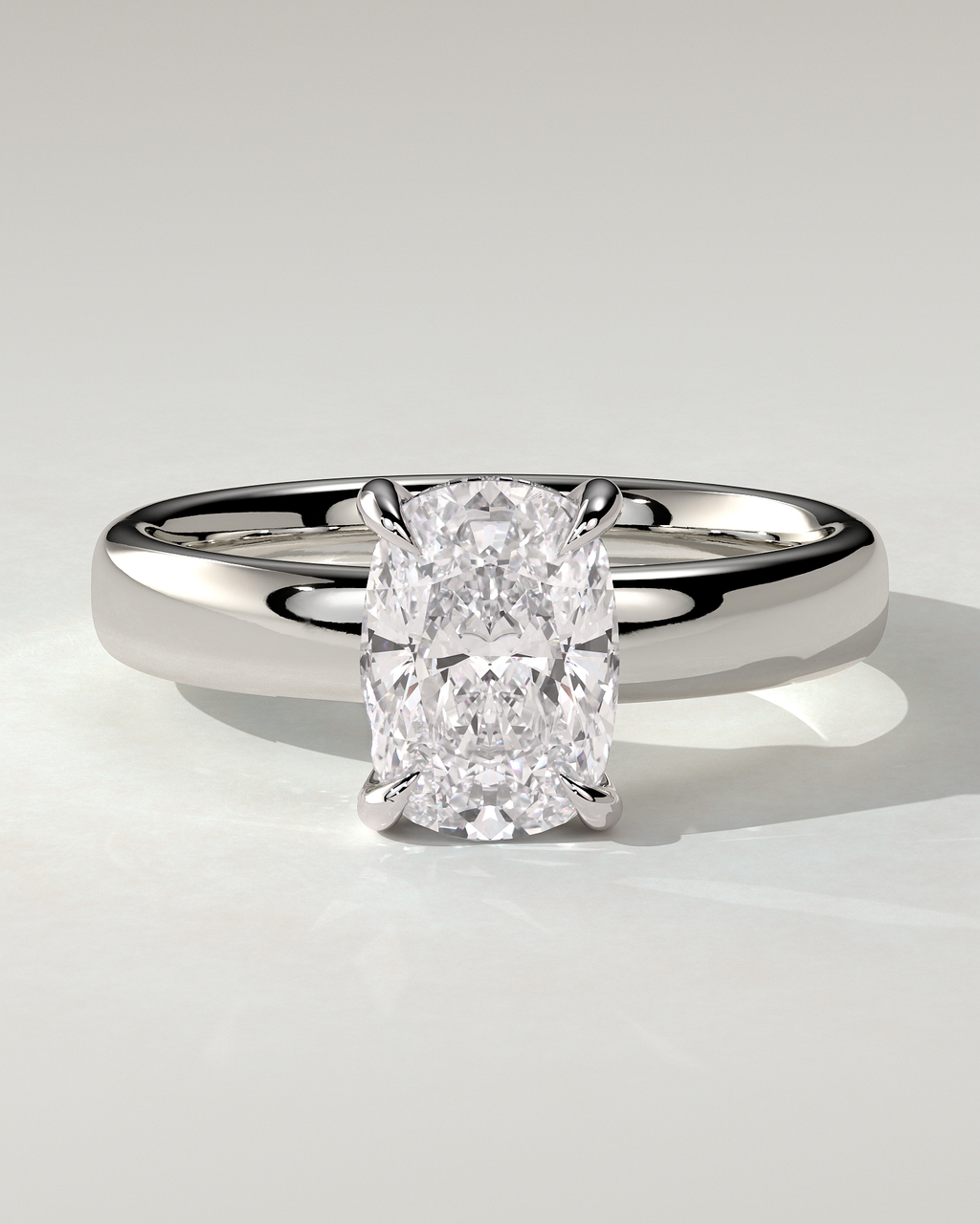 Cora Solitaire Cushion Ring