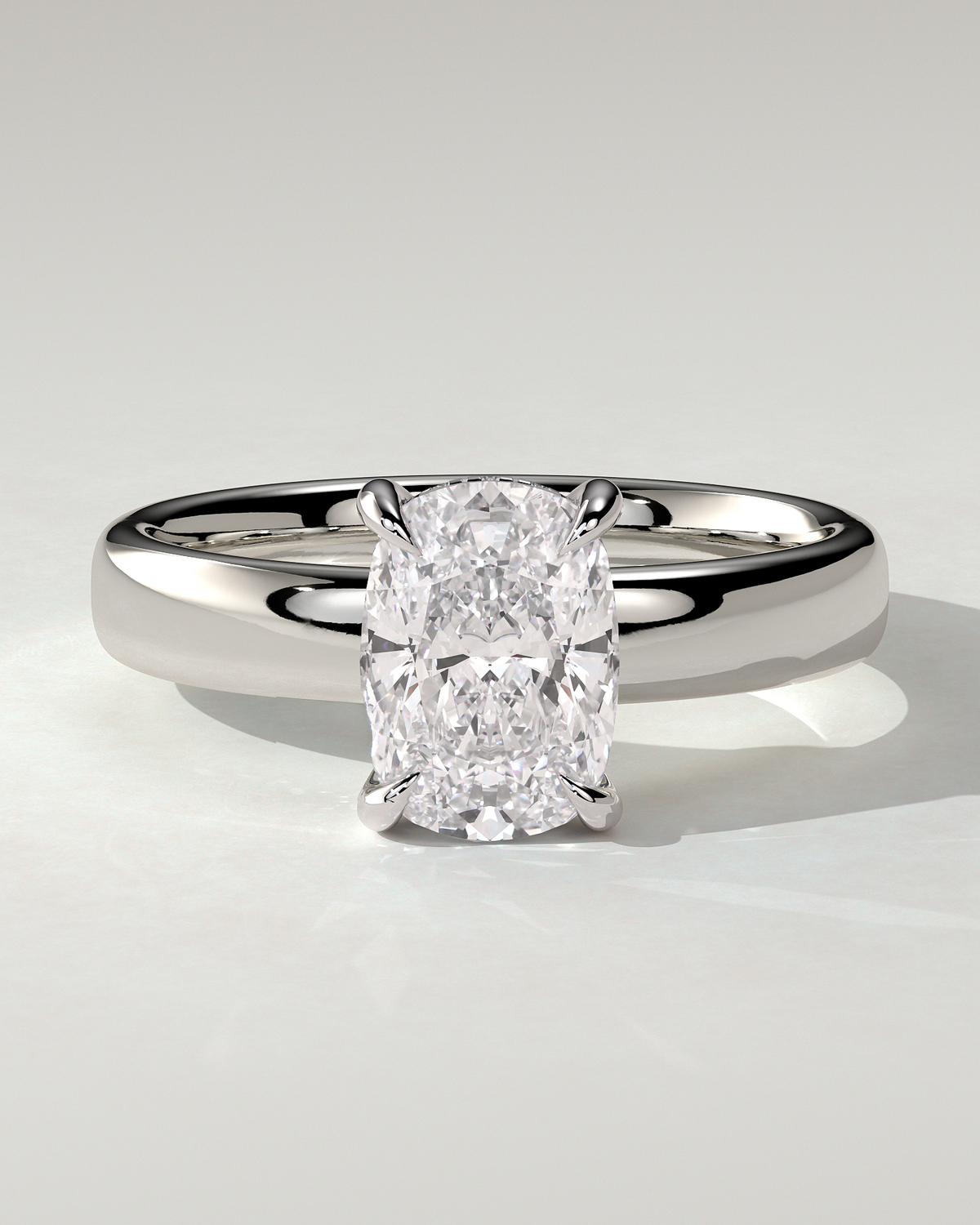 Cora Solitaire Cushion Ring