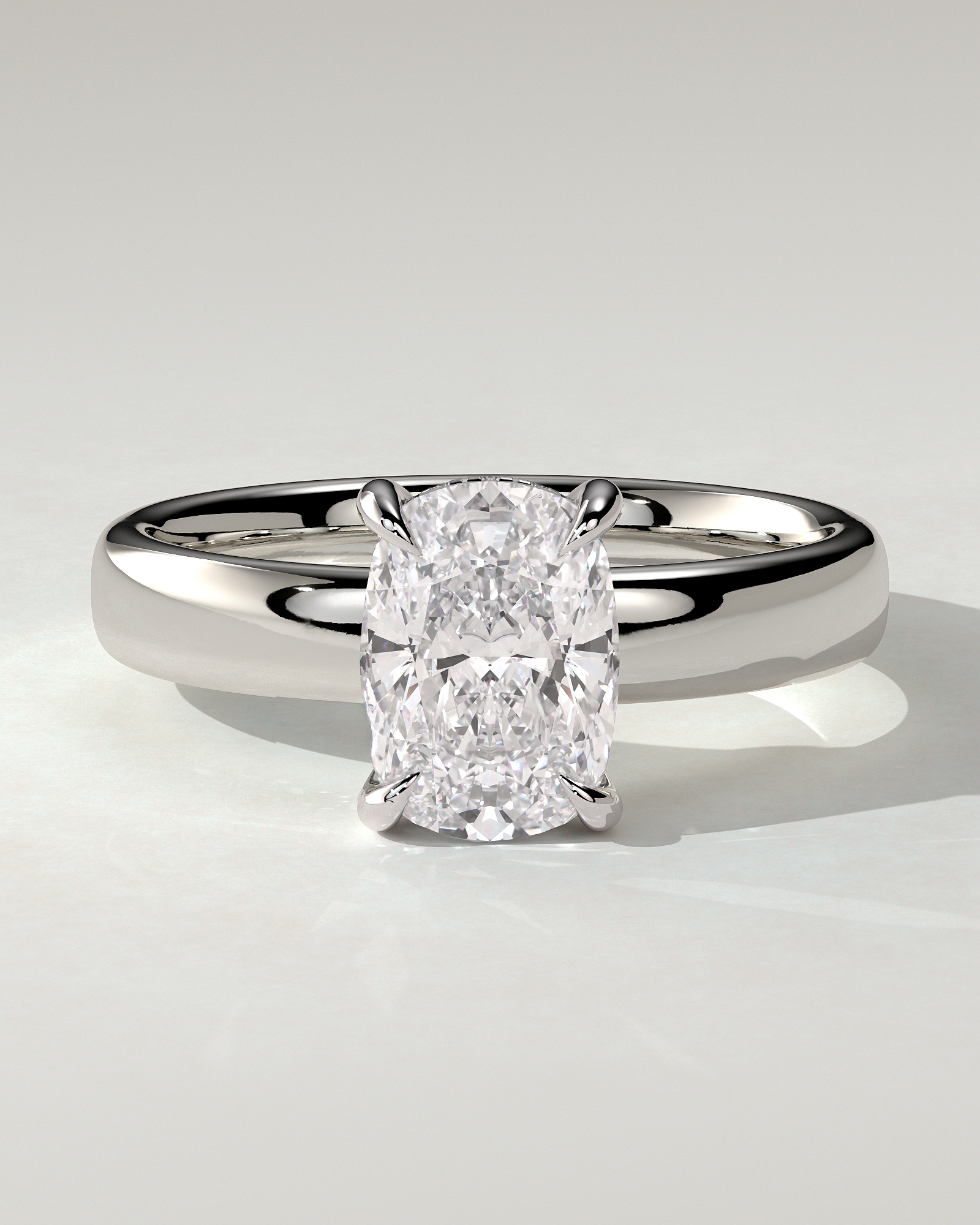 Cora Solitaire Cushion Ring