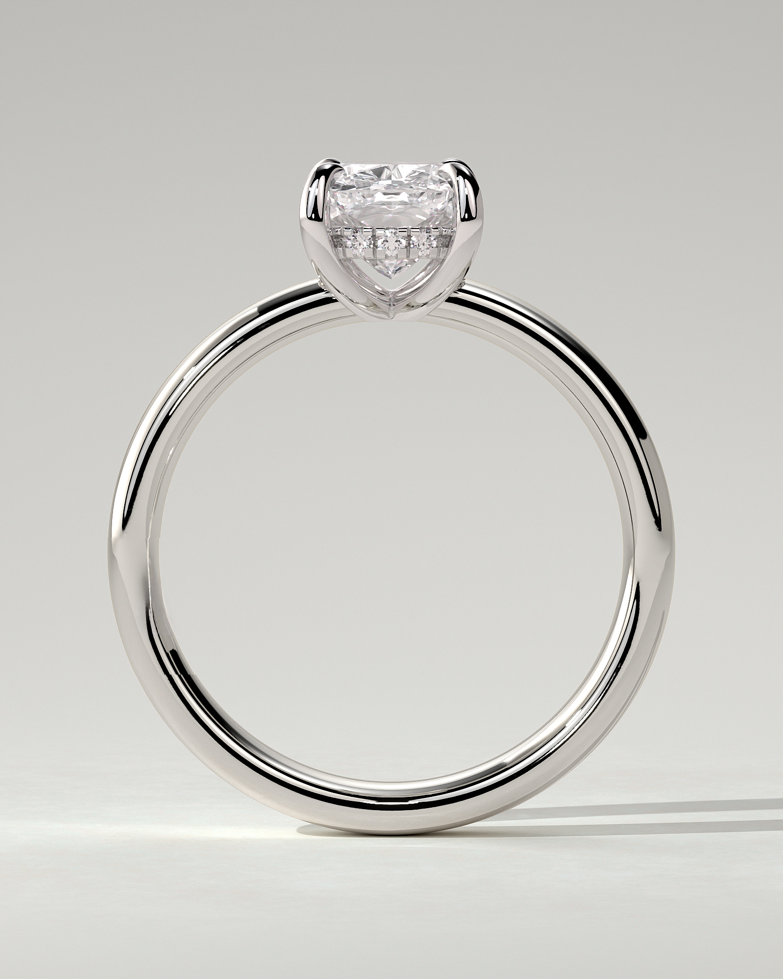 Cora Solitaire Cushion Ring