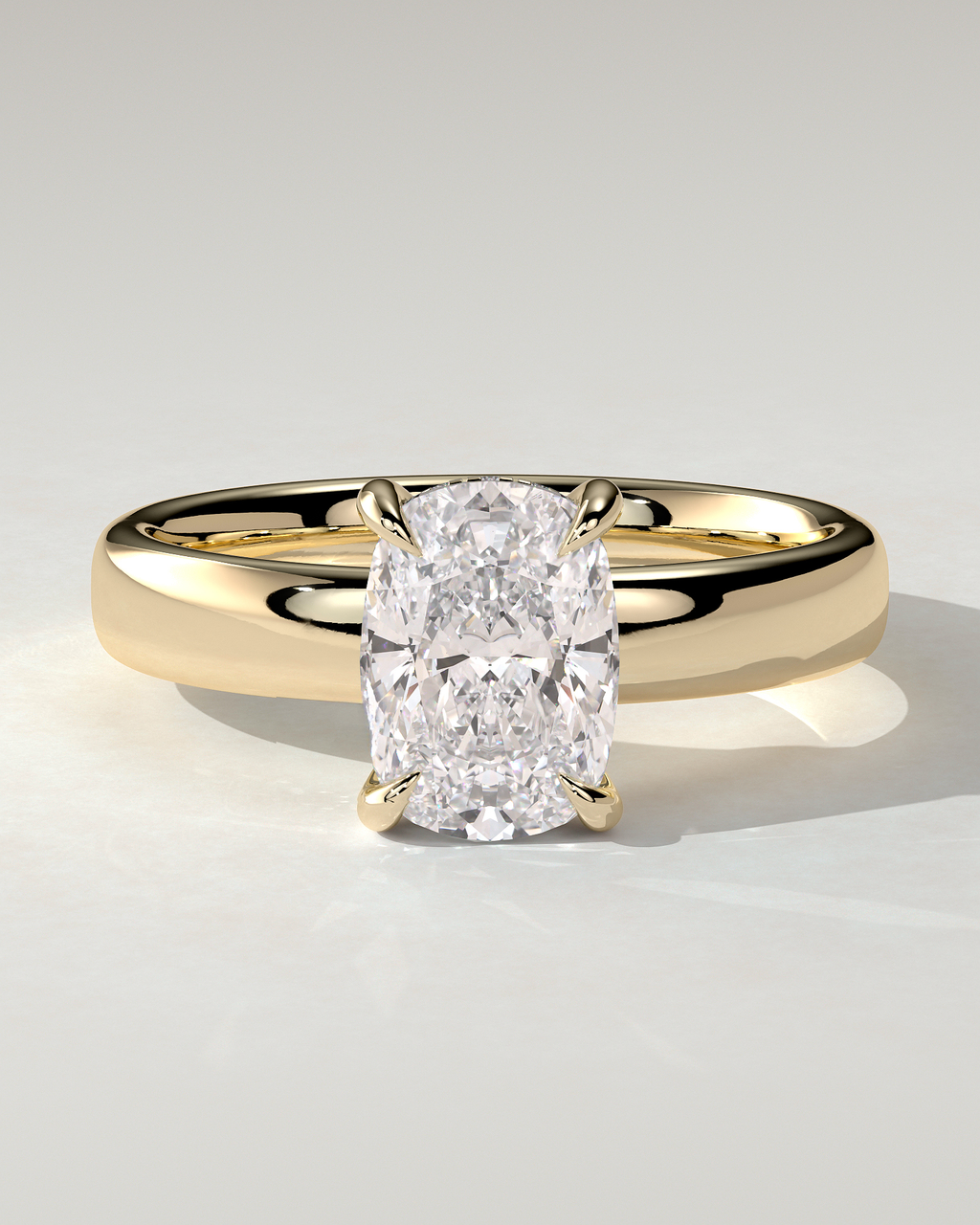 Cora Solitaire Cushion Ring