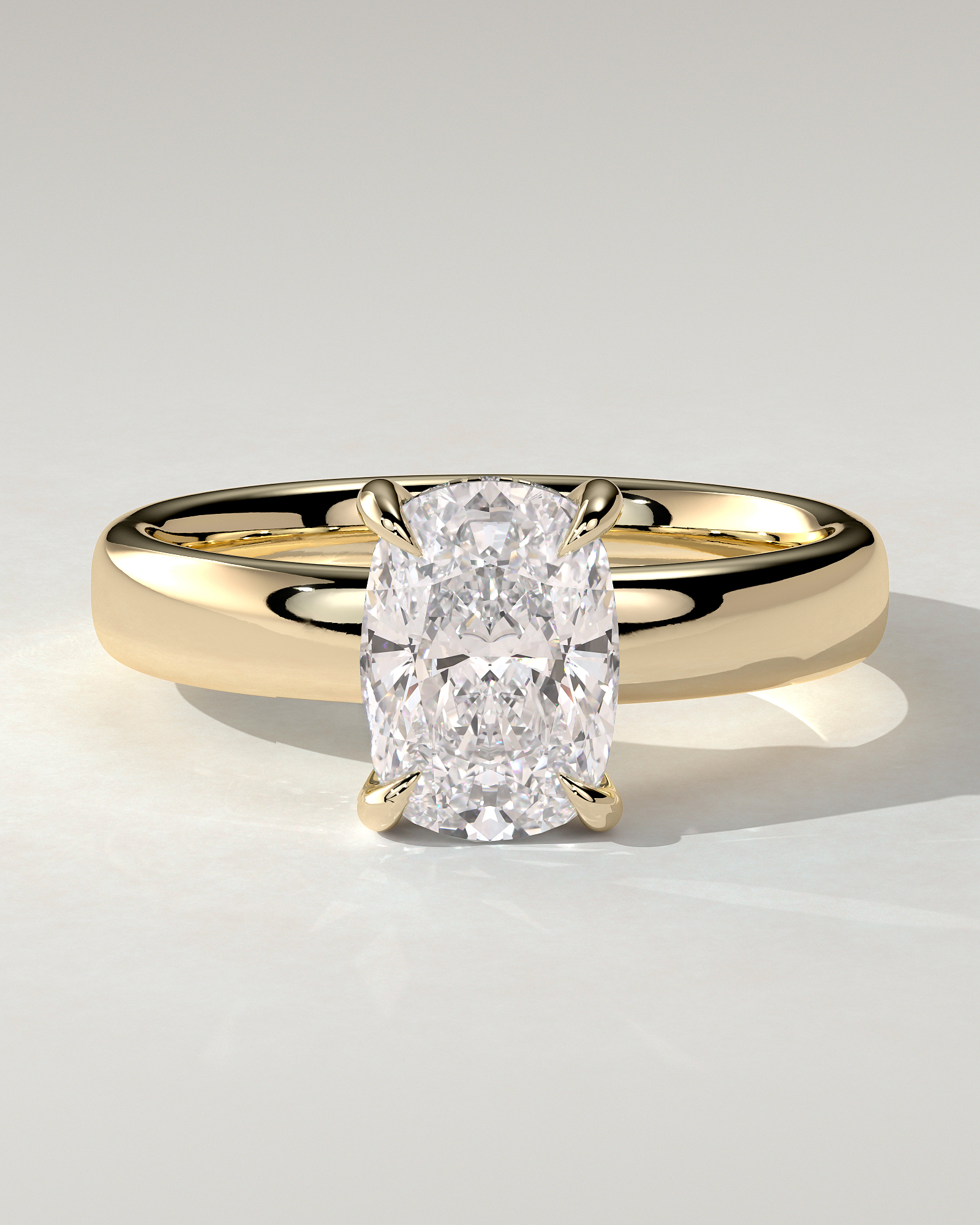 Cora Solitaire Cushion Ring