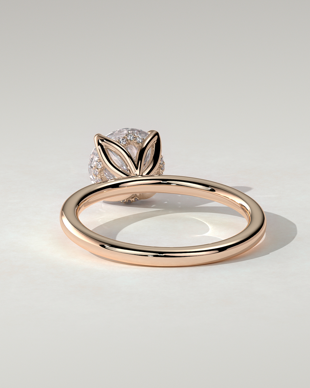 Dahlia Solitaire Round Ring