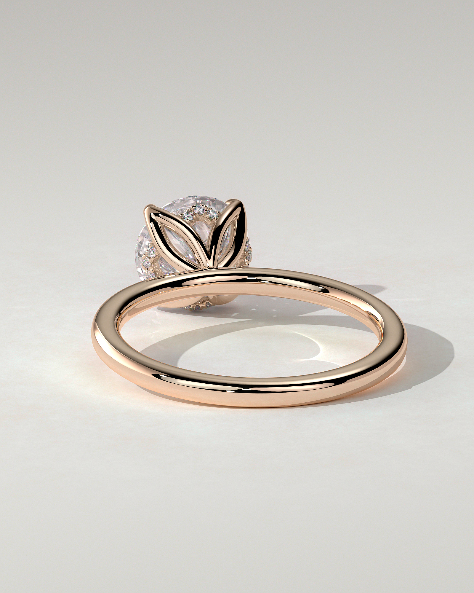 Dahlia Solitaire Round Ring