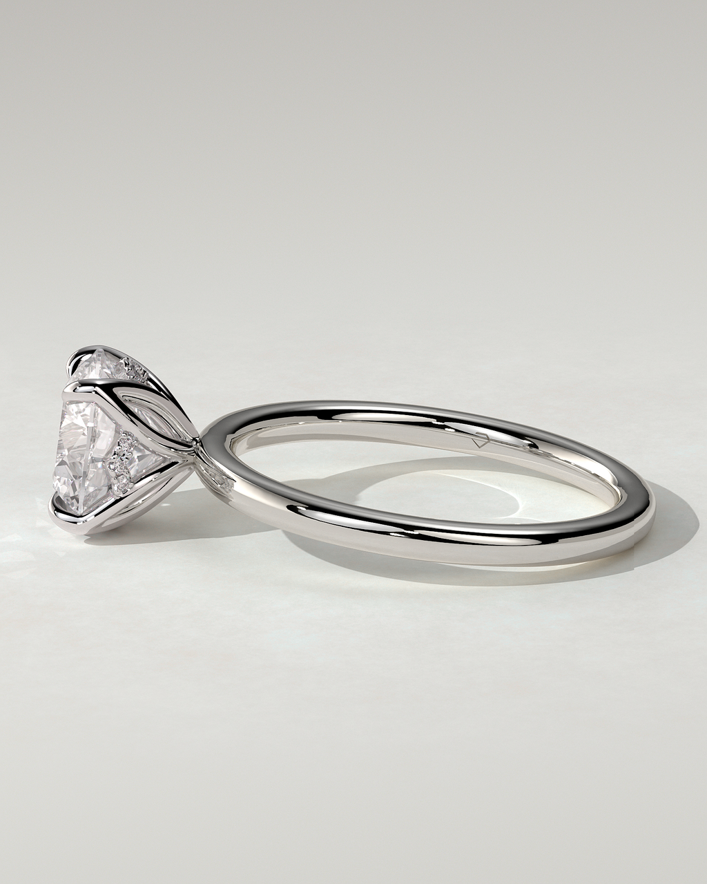 Dahlia Solitaire Round Ring