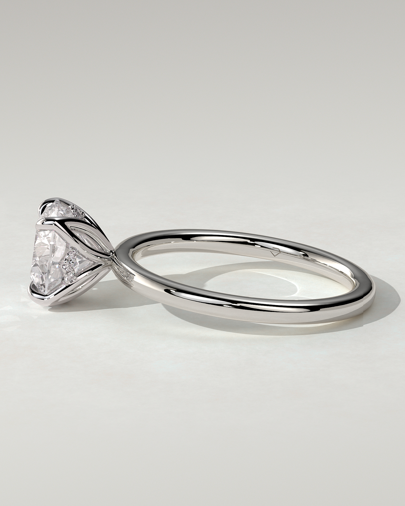 Dahlia Solitaire Round Ring