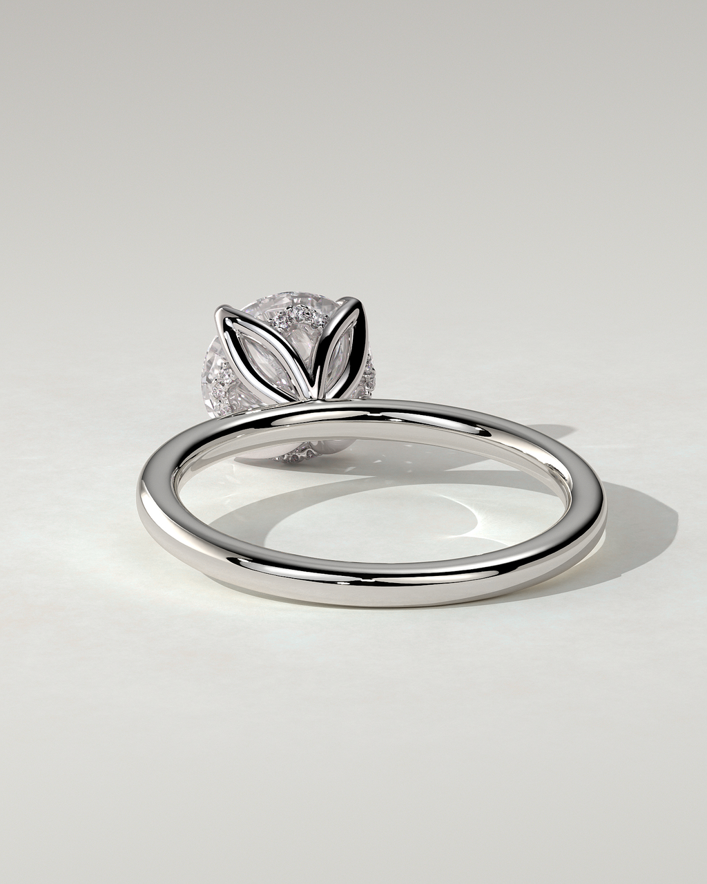 Dahlia Solitaire Round Ring