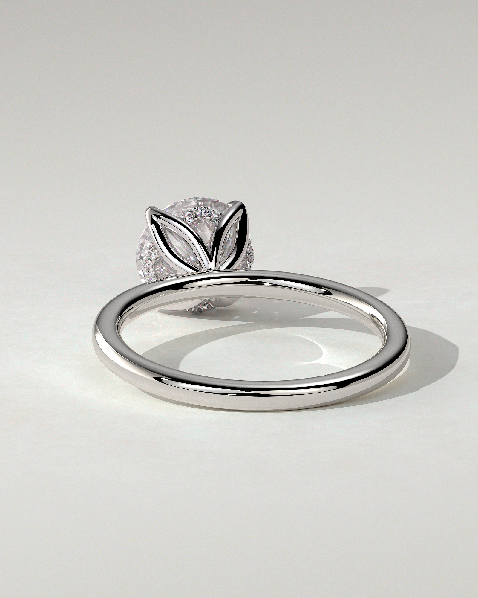 Dahlia Solitaire Round Ring